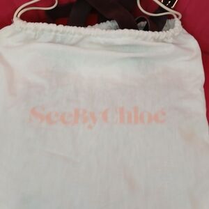 See By Chloe Black and Purple Interior Tote